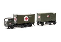 Herpa 747042 - H0 - MAN TGA L Container-Hängerzug Bundeswehr